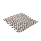 Waterfall Metal Quartz Linear Metal And Quartz Mosaic Tile | Tile Club