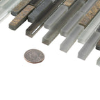 Waterfall Quartz Linear Glass And Quartz Mosaic Tile | Tile Club
