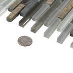 Waterfall Quartz Linear Glass And Quartz Mosaic Tile | Tile Club