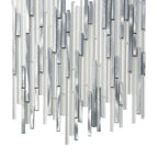 Waterfall Silver White Linear Glass & Metal Mosaic Tile | Tile Club