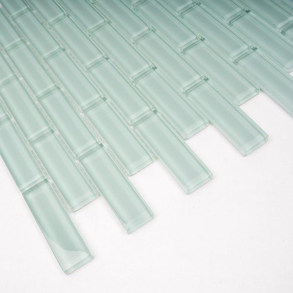 Pale Aqua Glass Brick Tile | Tile Club