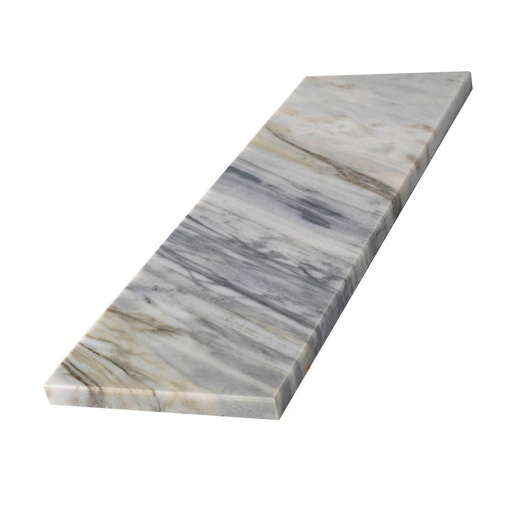 Calacatta Bluette Honed Marble Subway Tile 4x12 | Tile Club