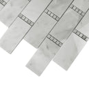 Carrara Subway With Bardiglio Dot Mosaic Tile | Tile Club