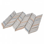 Chateau White Sprig Ceramic Mosaic Tile | Tile Club