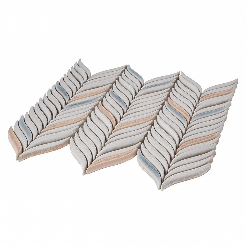 Chateau White Sprig Ceramic Mosaic Tile | Tile Club