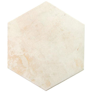 Gilded Age Ivory Hexagon Porcelain Tile