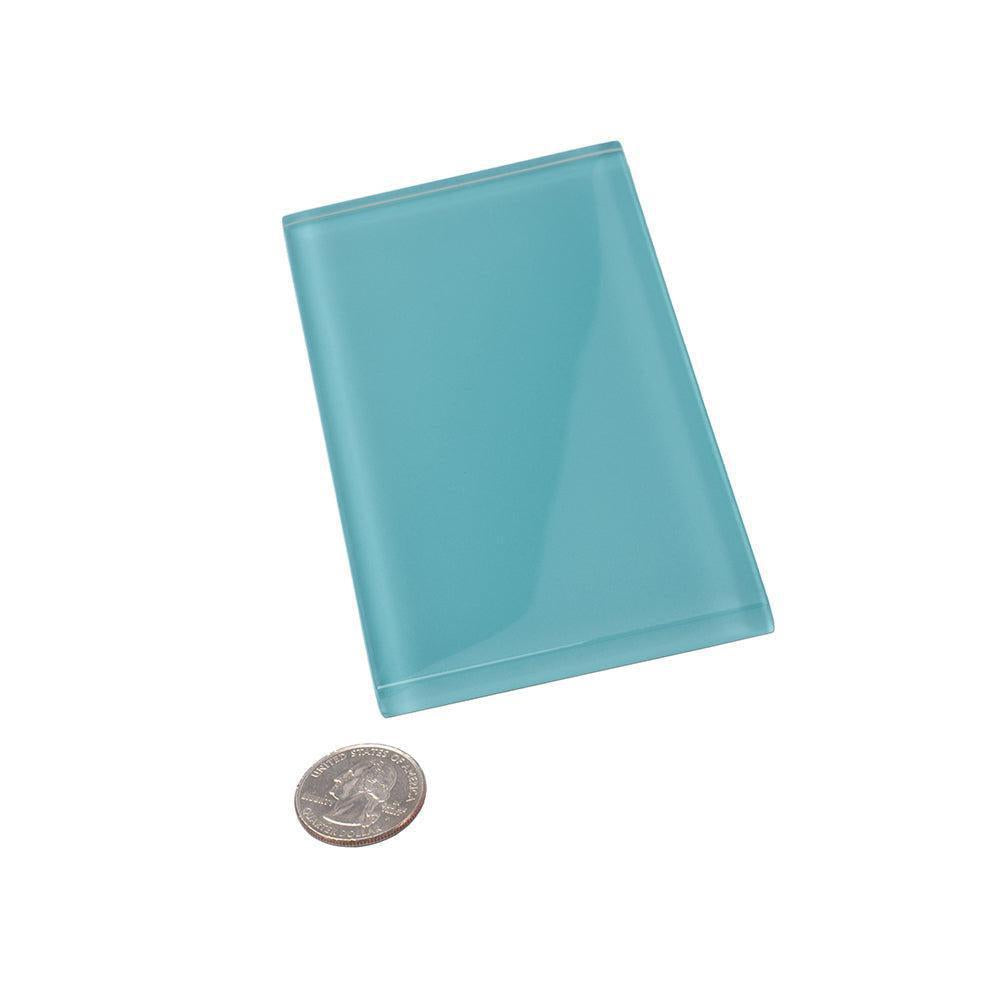 Glacier Aqua 3X6 Polished Glass Subway Tile | Tile Club