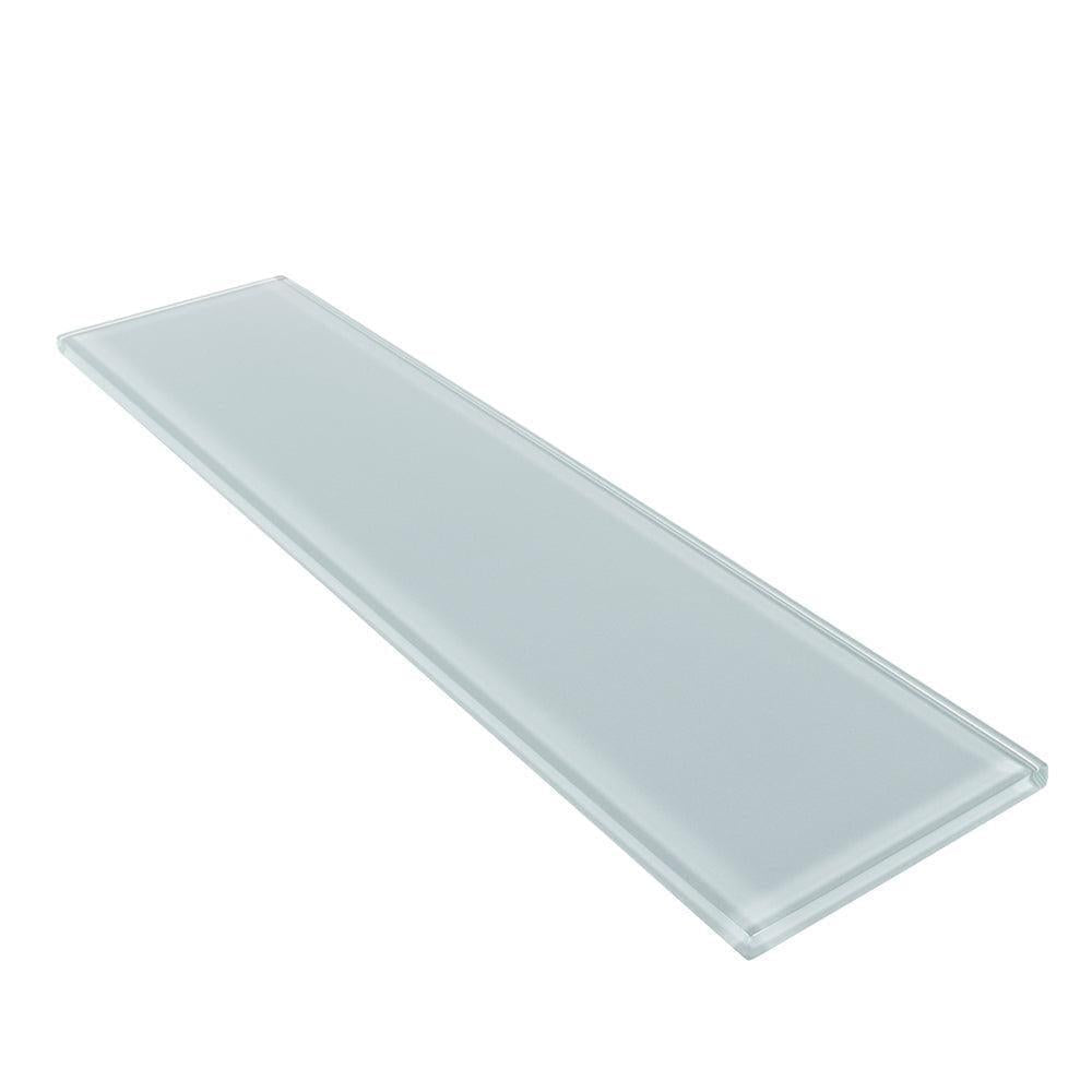 Glacier Aura Gray 4X16 Polished Glass Tile | Tile Club