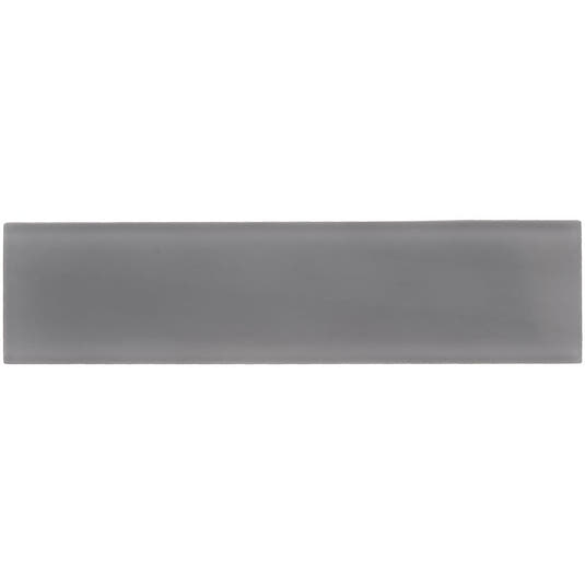Glacier Dark Gray 3" x 12" Frosted Glass Tile