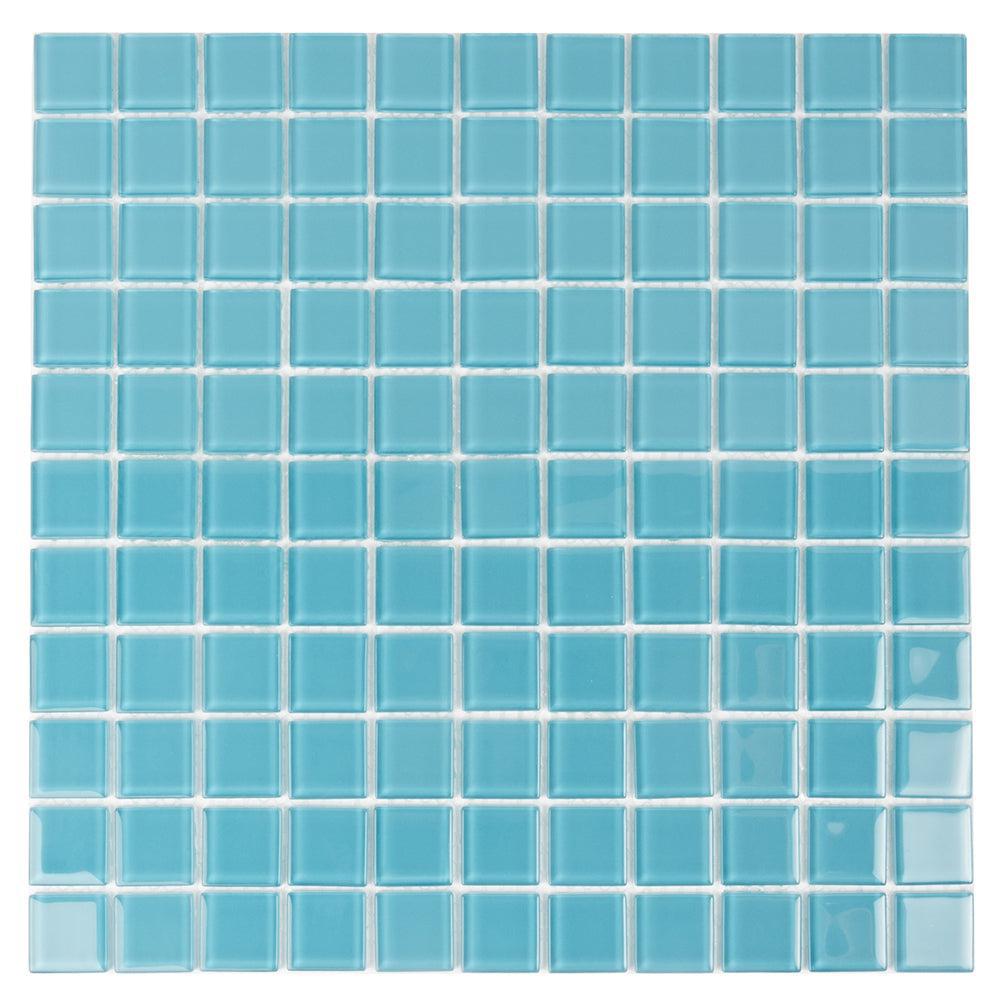 Glacier Laguna Blue 1X1 Polished Glass Tile