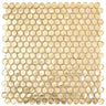 Gold Glass Penny Round Mosaic Tile