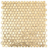 Gold Glass Penny Round Mosaic Tile Sample