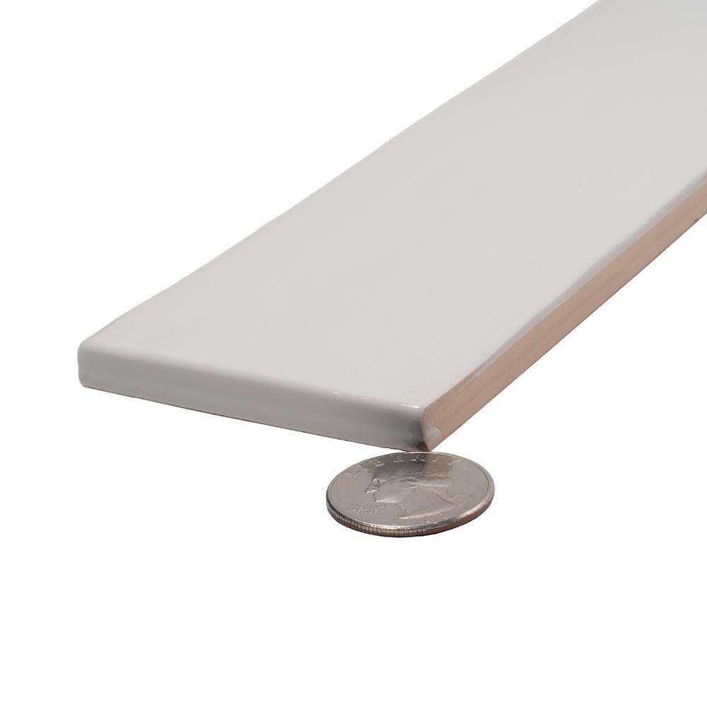 Lake White Ceramic Subway Tile 2.6x16 | Tile Club