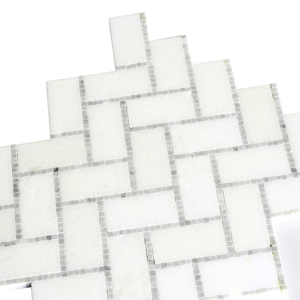 Lexington White Marble Mosaic Tile | Tile Club