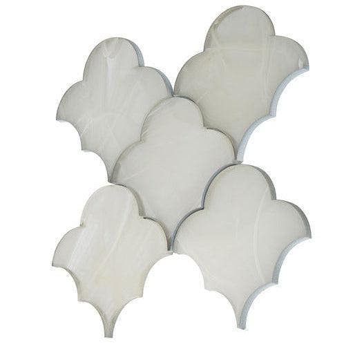 Sea Glass Cloud Platinum White Mosaic Tile | Tile Club