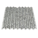 Silver Herringbone Mosaic Tile | Tile Club