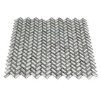 Silver Herringbone Mosaic Tile | Tile Club