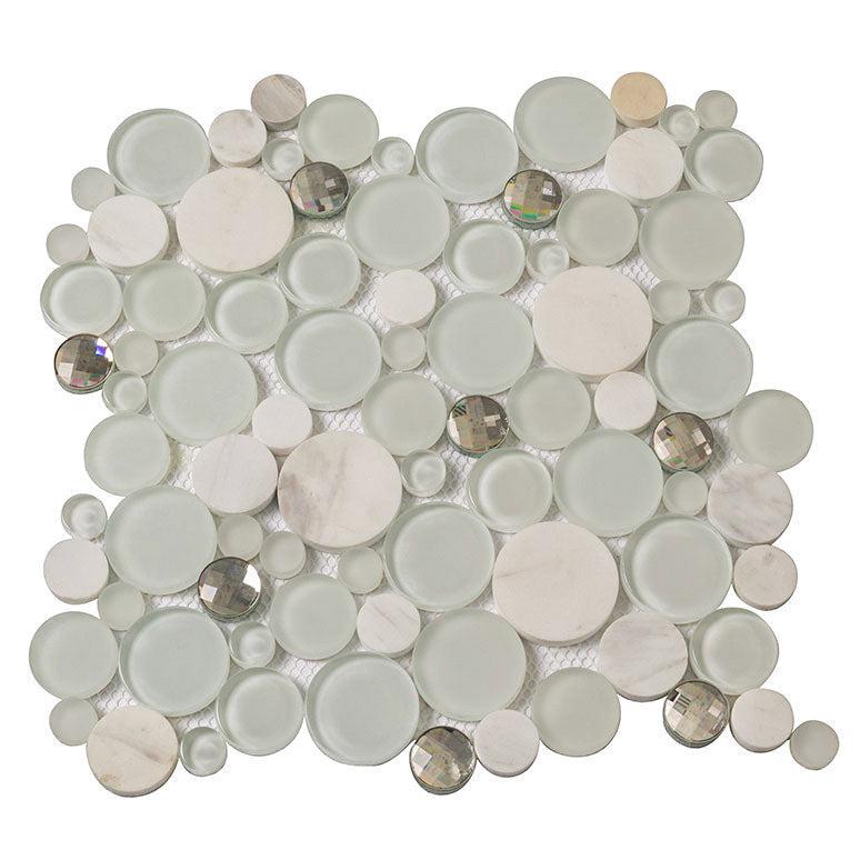 Sparkly Spheras Glass And Stone Tiles