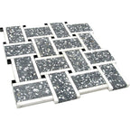 Gray and White Terrazzo Basket Weave Mosaic Tile | Tile Club