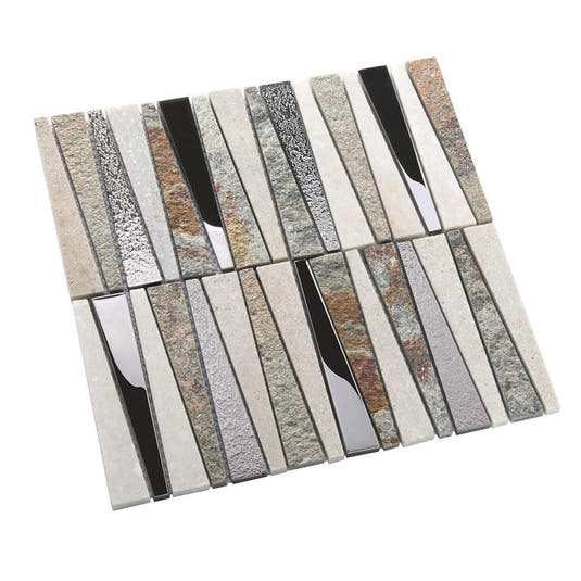 Villa Pyramids Quartz & Glass Mosaic Tile | Tile Club