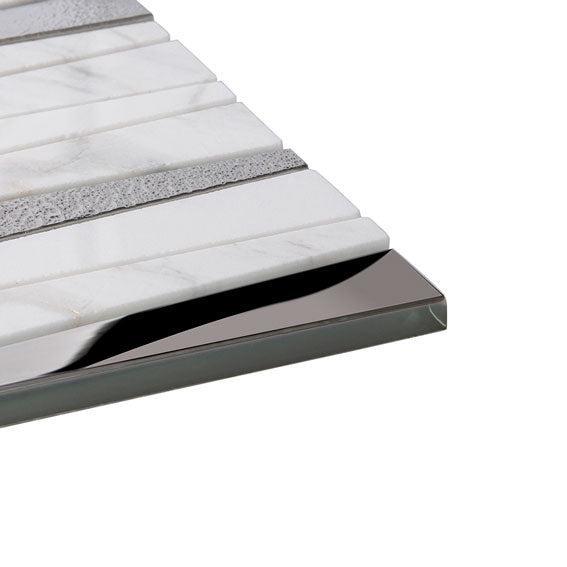 Villa Pyramids White Marble & Glass Mosaic Tile | Tile Club