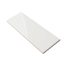 Polished White Ceramic Subway Wall Tile 4x12