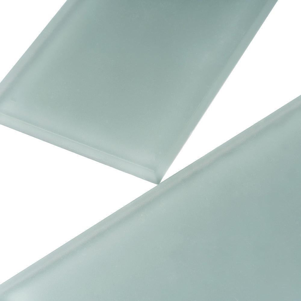 Glacier Gray 3X6 Frosted Glass Tile