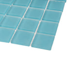 Glacier Laguna Blue 1X1 Frosted Glass Tile | Tile Club