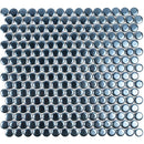 Metallic Blue Buttons Porcelain Penny Round Tile
