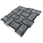 Black and Gray Terrazzo Basket Weave Mosaic Tile | Tile Club