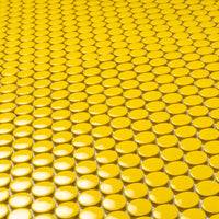 Yellow Buttons Porcelain Penny Round Tile