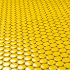 Yellow Buttons Porcelain Penny Round Tile