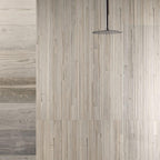 Gems Bianco Shanghai Rustic Wood Grain Porcelain Tile in White Oak Finish