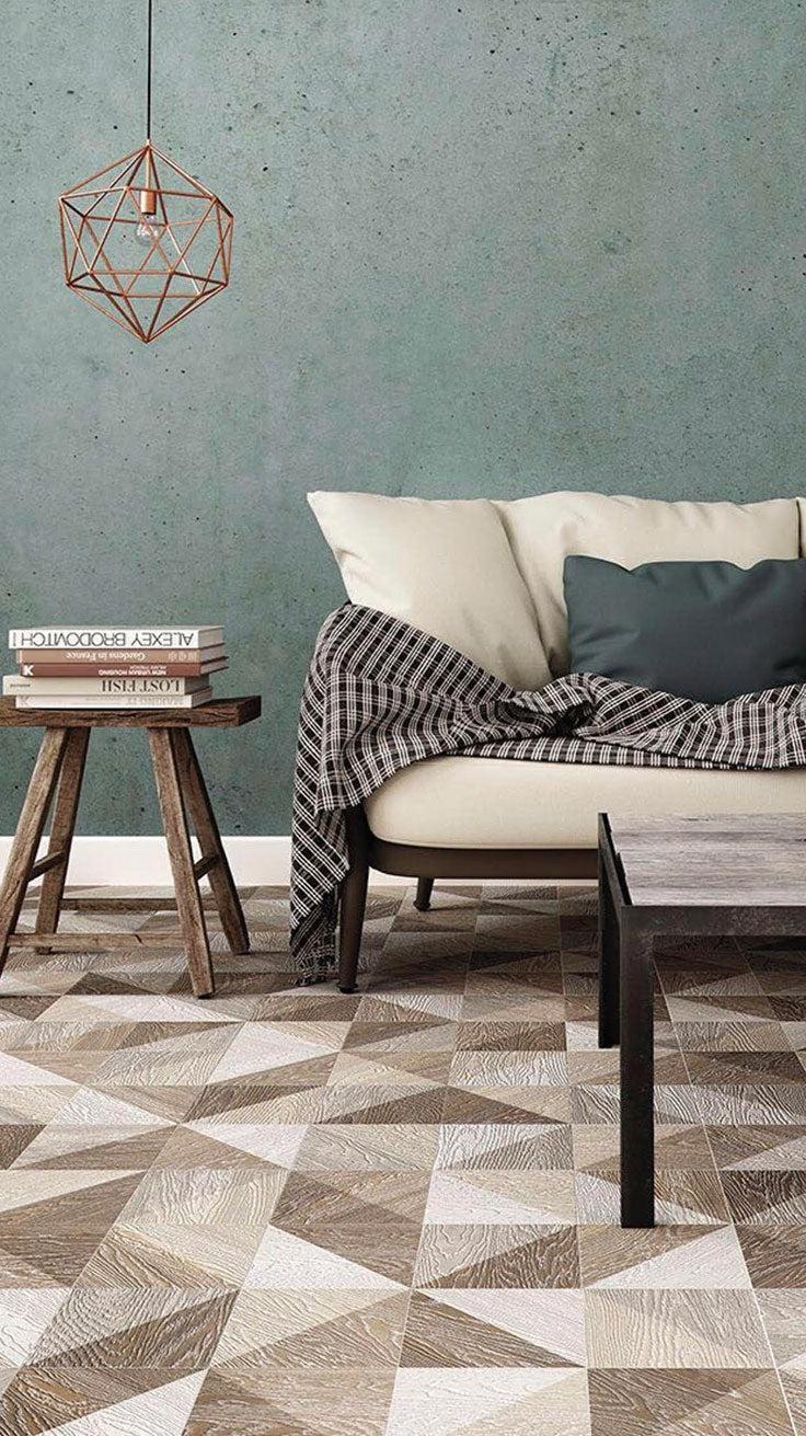 Melange Natural Geometric Porcelain Tile | Tile Club