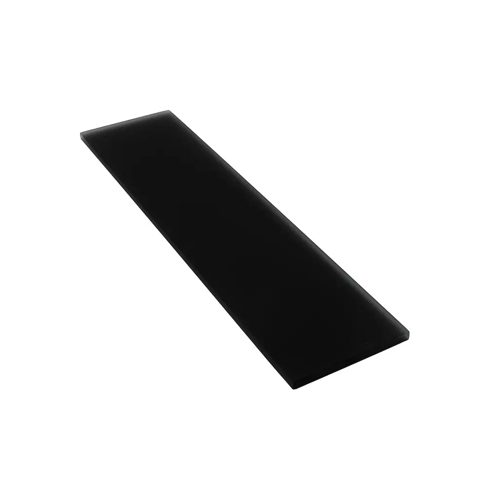Glacier Black 4X16 Frosted Glass Tile | Tile Club