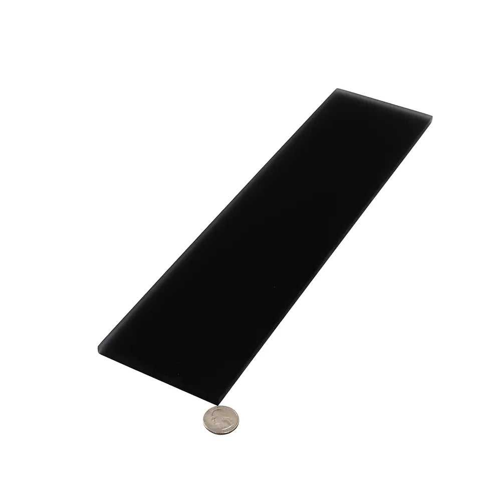 Glacier Black 4X16 Frosted Glass Tile | Tile Club