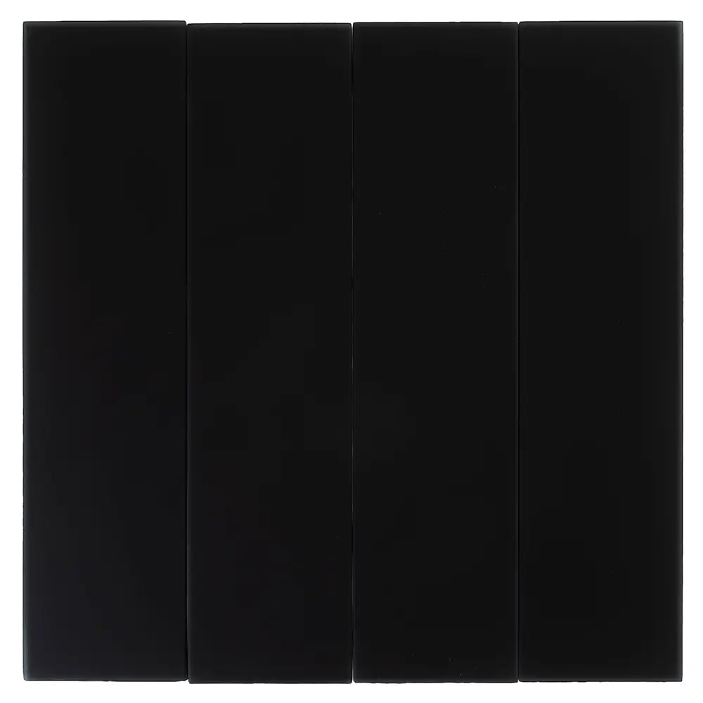 Glacier Black 4X16 Frosted Glass Tile | Tile Club