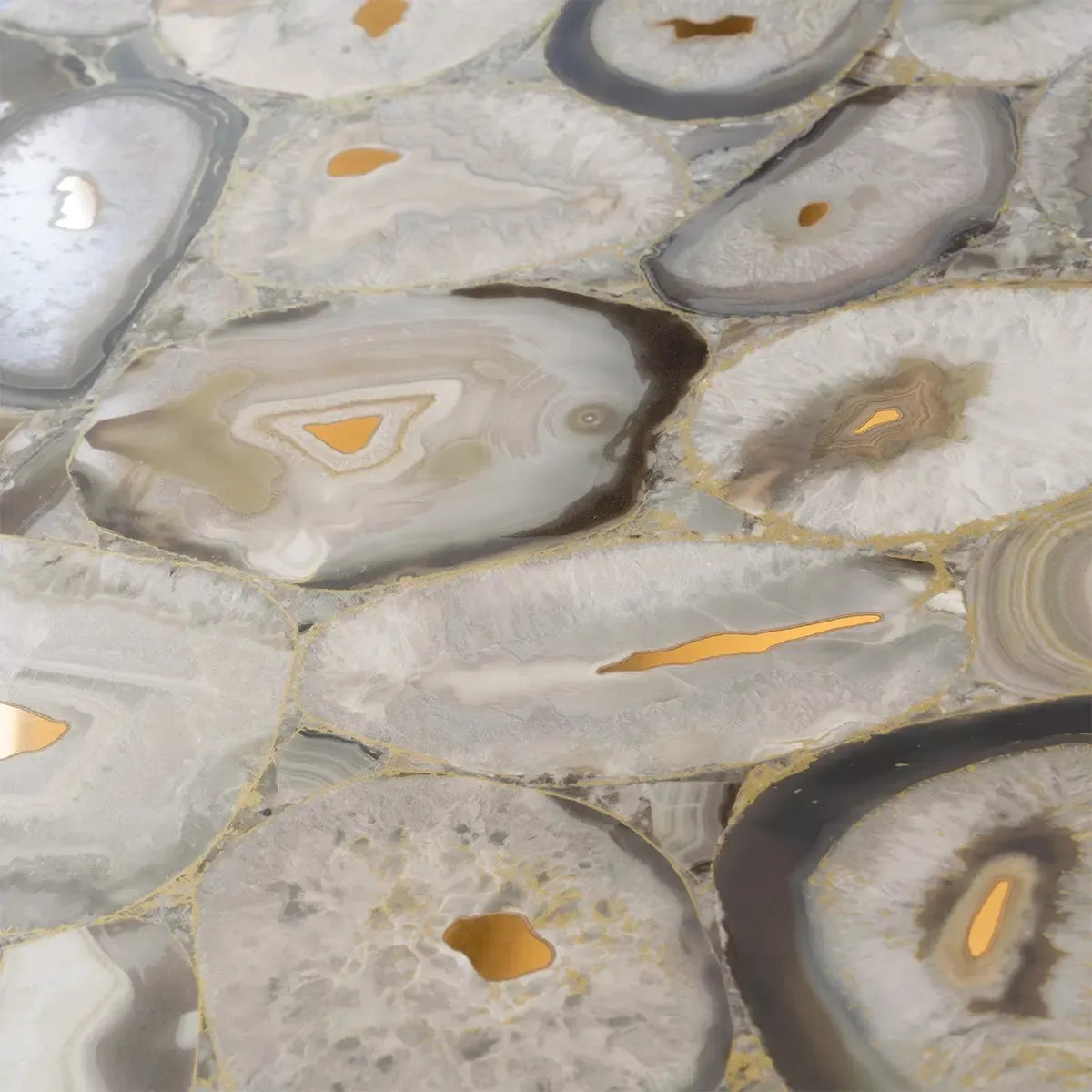 Preciosa Beige Geode and Gold Porcelain Tile | Tile Club