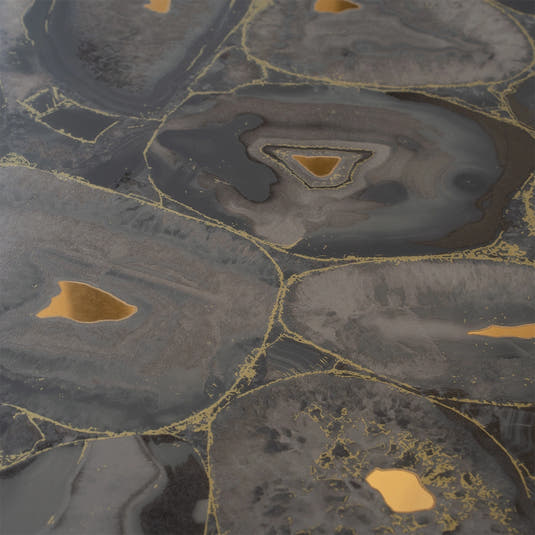 Preciosa Black Geode and Gold Porcelain Tile | Tile Club