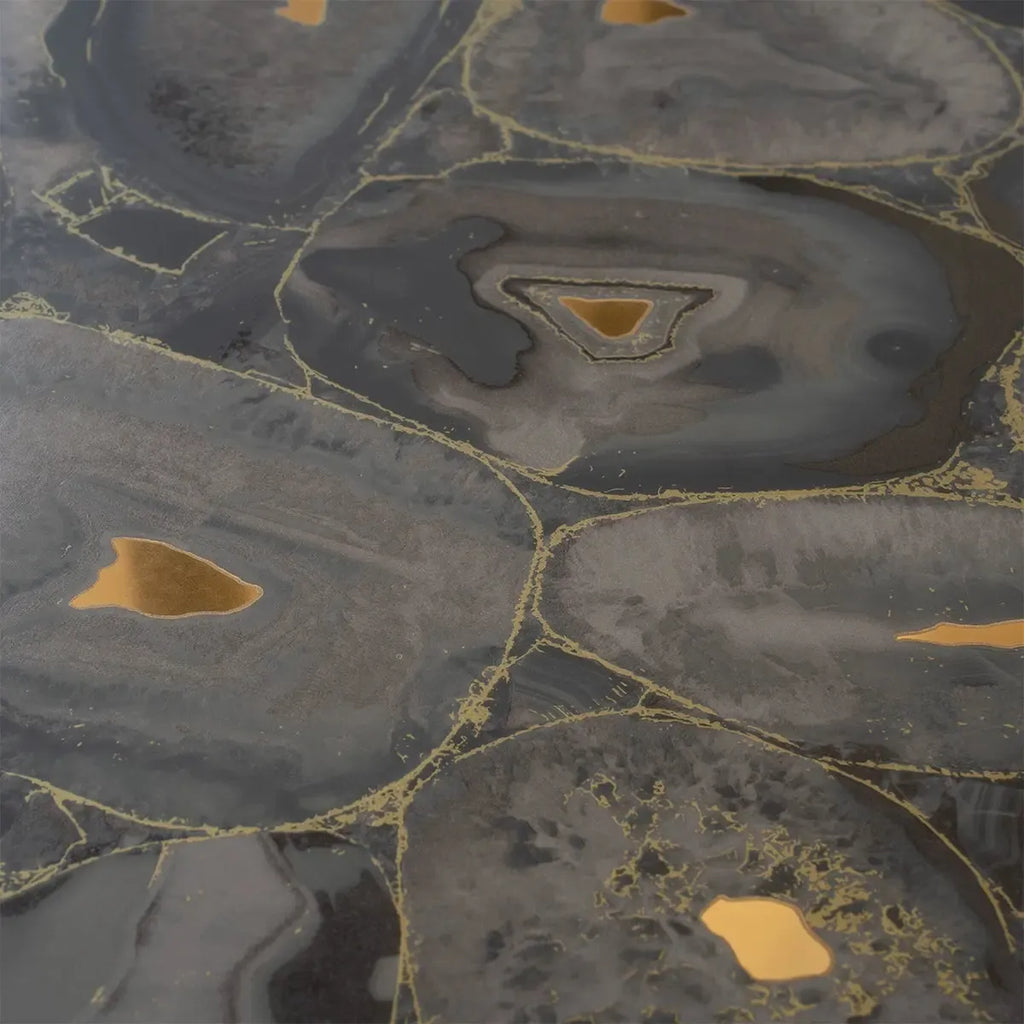 Preciosa Black Geode and Gold Porcelain Tile | Tile Club