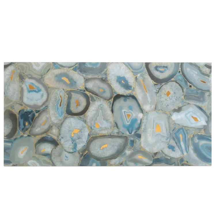 Geode Tile Preciosa Blue Geode and Gold Porcelain Tile | Accent Wall Decor | Tile Club