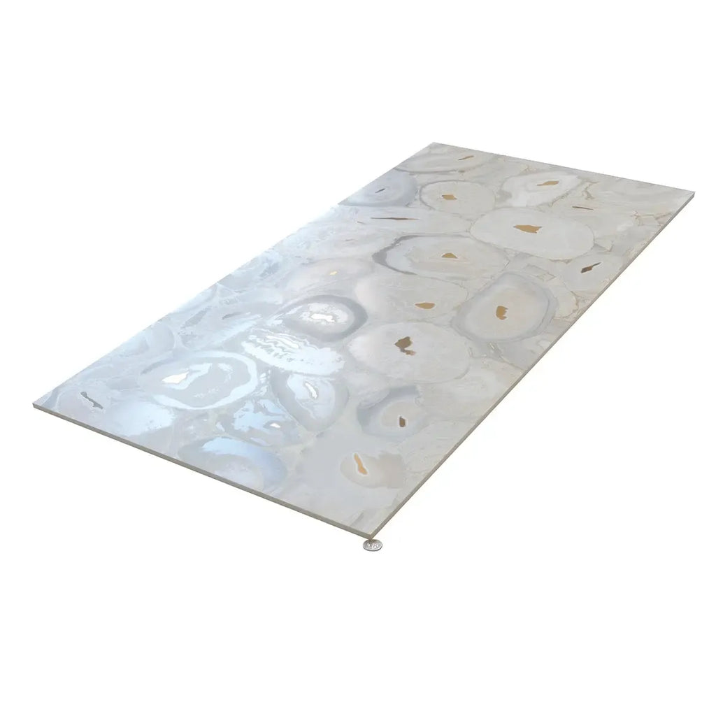 Preciosa White Geode and Gold Porcelain Tile | Tile Club