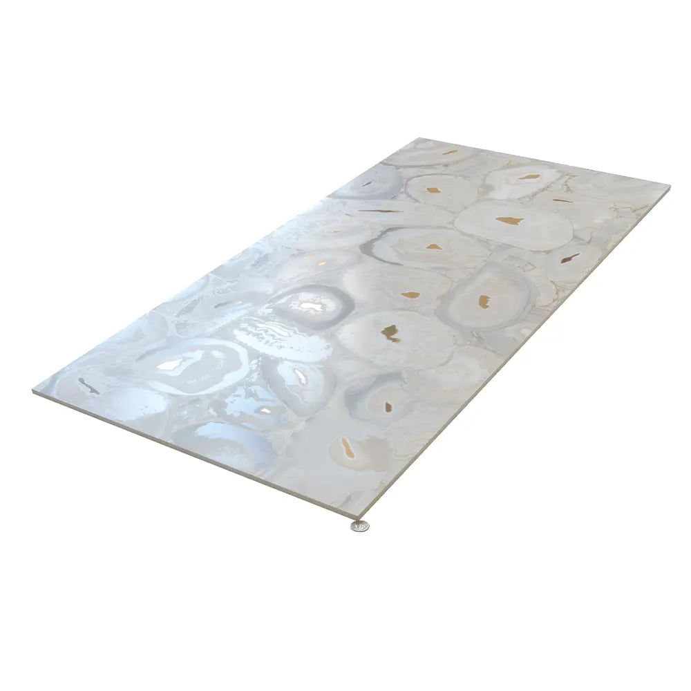 Preciosa White Geode and Gold Porcelain Tile | Tile Club