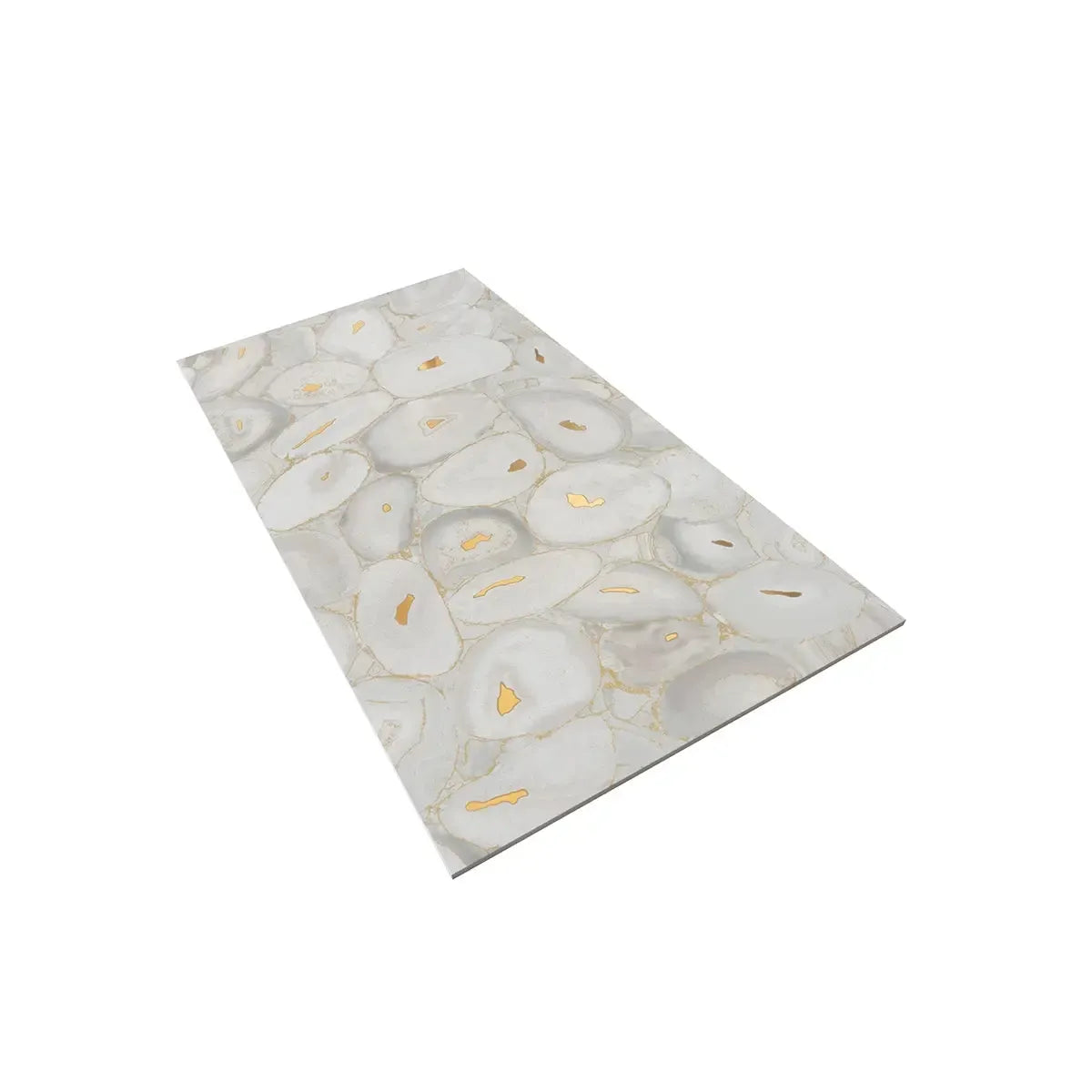 Preciosa White Geode and Gold Porcelain Tile | Tile Club