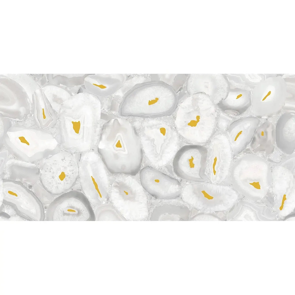 Preciosa White Geode and Gold Porcelain Tile | Tile Club