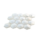 Prism Pearl Beveled Hexagon Cast Glass Mosaic Tile | Tile Club