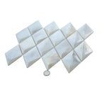 Prism Pearl Beveled Diamond Cast Glass Mosaic Tile | Tile Club