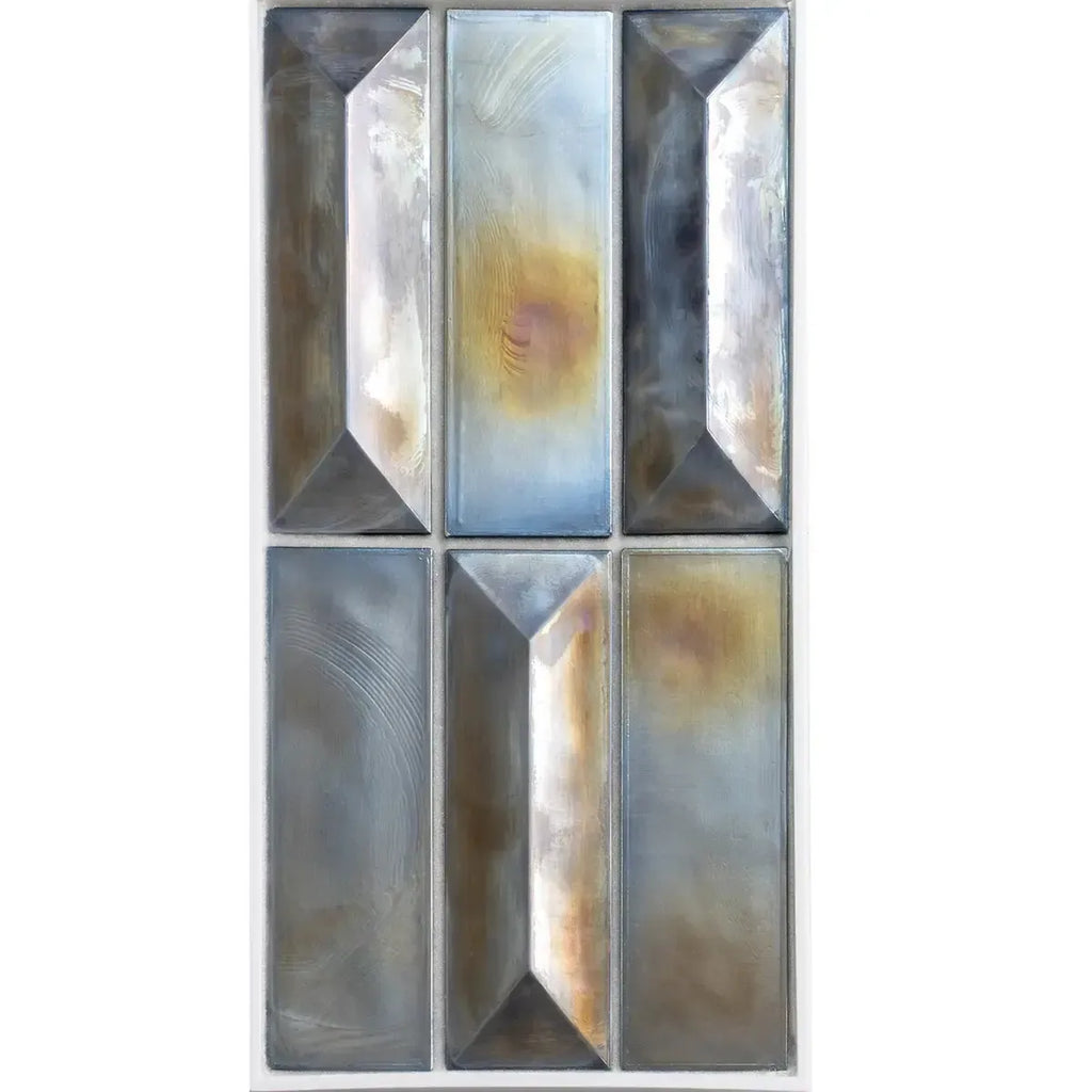 Prism Storm Beveled Brick Cast Glass Mosaic Tile | Tile Club