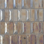 Prism Storm Beveled Brick Cast Glass Mosaic Tile | Tile Club