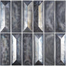Prism Storm Beveled Brick Cast Glass Mosaic Tile Sample